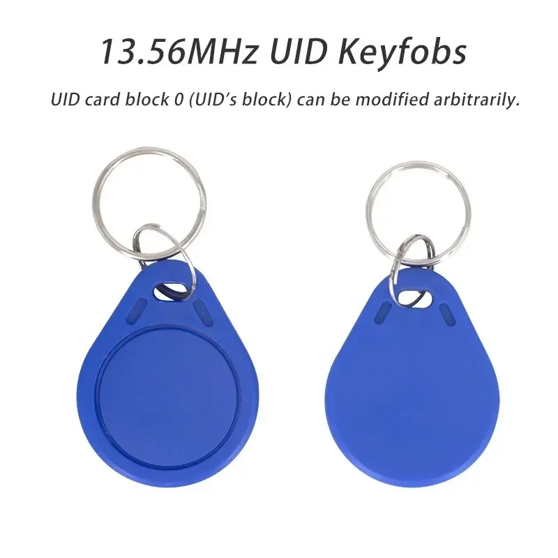 변경 가능한 출석 관리 UID 복제 키체인 태그, RFID UID 토큰 복사 키콥스, Mif 1k S50 쓰기 가능, 13.56Mhz, 5 PCs, 10 PCs, 20PCs