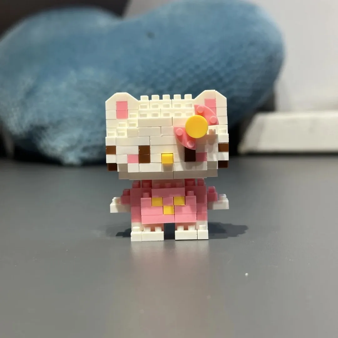 디즈니 스티치 LinaBell 헬로 키티 빌딩 블록, 공주 만화 피규어 벽돌, 어린이 조립 장난감 모델 선물, 108 스타일