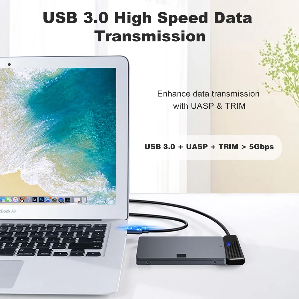 Onelesy-SATA-USB 3.0 어댑터 유형 C-SATA 케이블 2.5 인치 HDD 하드 드라이브 SATA 어댑터용 5Gbps 고속 데이터 전송