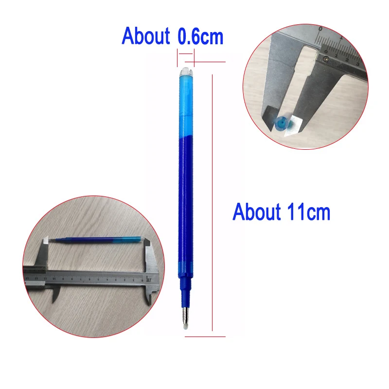 리필 대용량 잉크 카트리지 막대, 0.7mm 0.5mm 팁, 개폐식 지울 수 있는 젤 펜, 세척 가능한 손잡이, 쓰기 문구, 8 색