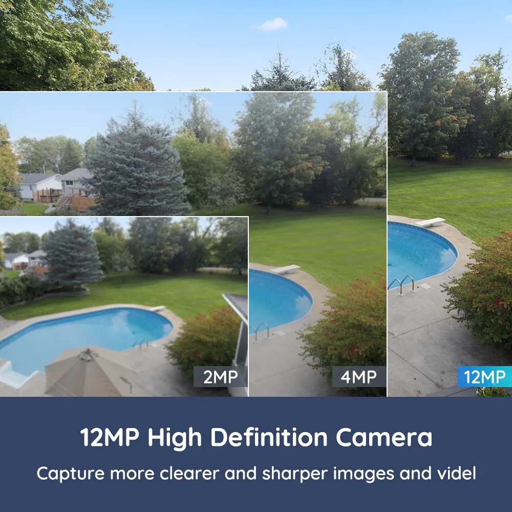 Reolink 12MP 울트라 HD PoE IP 카메라, 스마트 고급 감지 및 경보 보안 캠, 양방향 오디오 불렛 및 돔 감시 카메라