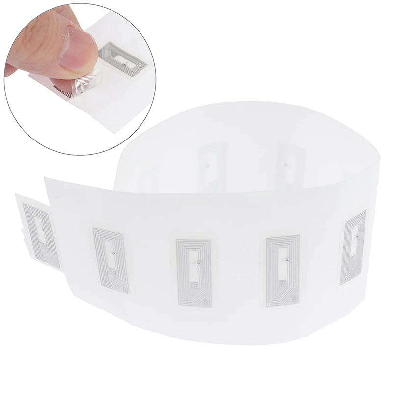 NFC 칩 Ntag213 스티커, 습식 인레이, 2*1cm, 13.56MHz RFID NTAG213 라벨 태그, 10 개