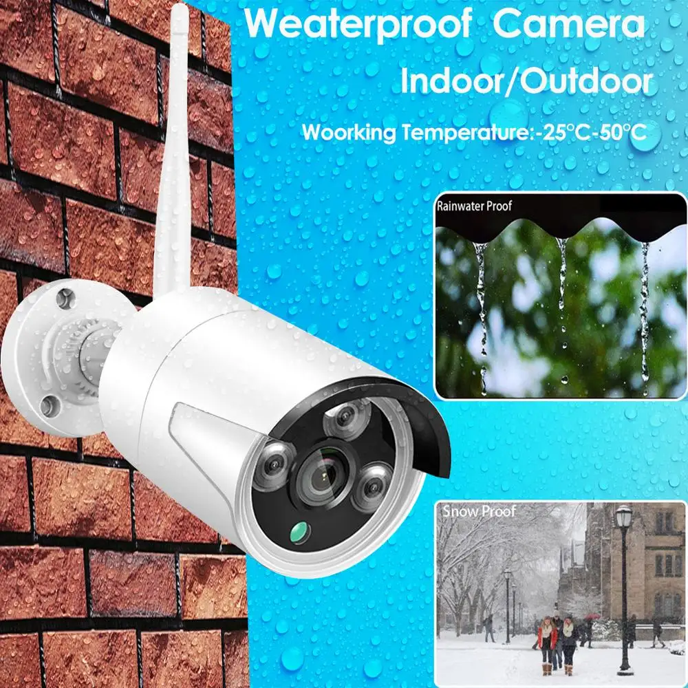 무선 IP 방수 보안 1080P 와이파이 카메라, Eseecloud IPPRO CCTV 시스템 키트 전용, 5MP, 3MP