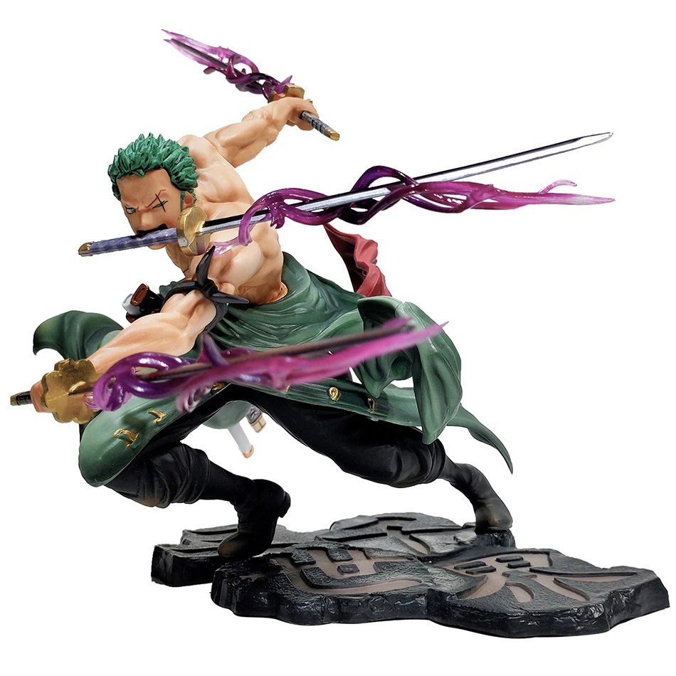 18CM 원피스 루피 피규어 Roronoa Zoro 쓰리 블레이드 Sa-maximus 만화 애니메이션 동상 PVC 액션 컬렉션 모델 완구 어린이 용