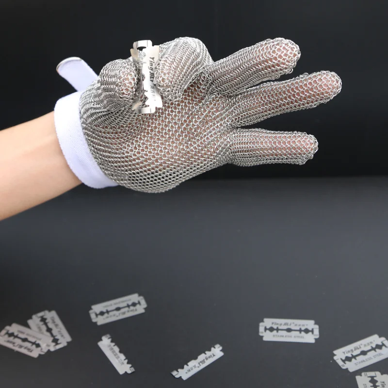 스테인레스 스틸 메쉬 보호 장갑, Anit-Cut 나이프, 체인 메일 보호 장갑, 주방 정육점 작업용