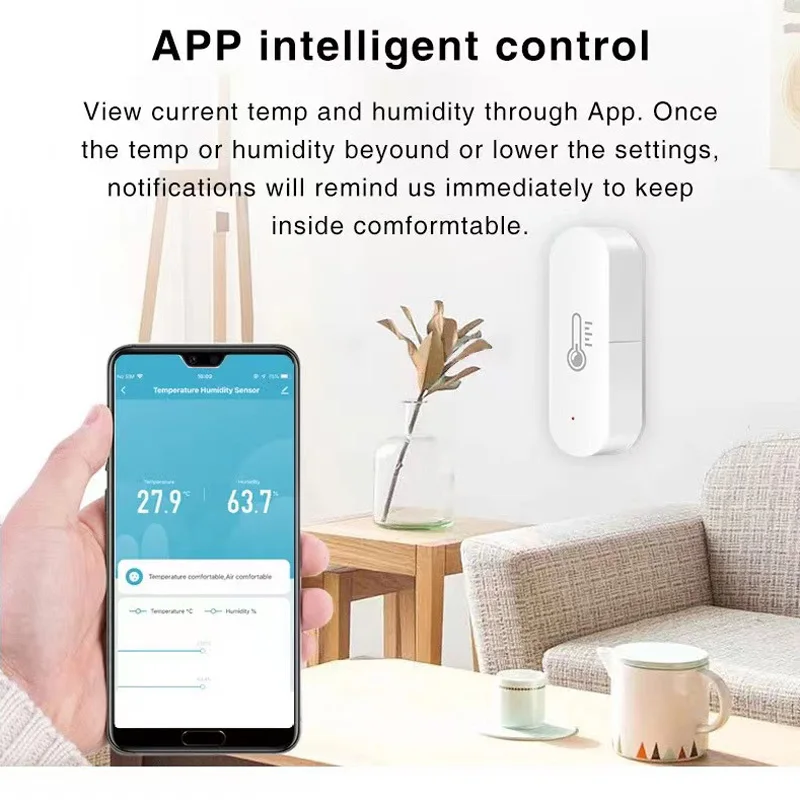 IHSENO 투야 지그비 온도 습도 센서, 홈 연결 온도계, 스마트 라이프 알렉사 구글 어시스턴트로 작동, 1-10 개