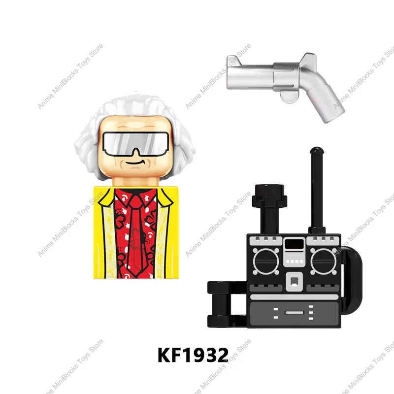 KF1931 KF1932 영화 Back To The Future Marty McFly Doc Brown Marty Dr. Emmett 만화 미니 피규어 액션 장난감, 어린이 브릭