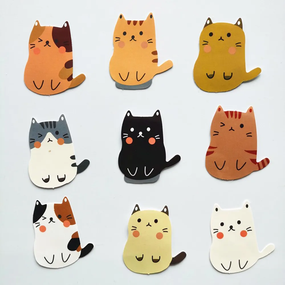 동물 고양이 귀여운 만화 스티커 10/30/40 개, DIY 노트북 수하물 스케이트 보드 그래피티 데칼 재미있는 아이 장난감