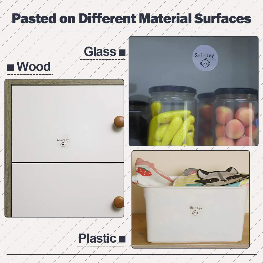 Phomemo 투명 원형 접착 용지, 열 라벨 프린터 용지, 1.57 인치 x 1.57 인치, M200 M221 용 열 라벨 접착 용지, M110