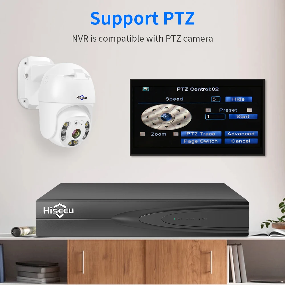 Hiseeu H.265 + HEVC 8CH 16CH 32CH CCTV NVR 4K 8MP 5MP 4MP 3MP 2MP IP 네트워크 비디오 레코더 감시 카메라 시스템 키트