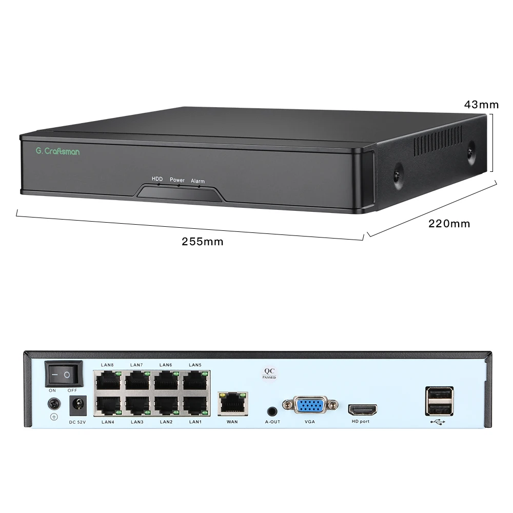 XMeye YU SONY POE IP 카메라 시스템 키트, 얼굴 사람 감지, Onvif CCTV 비디오 감시, 보안 G.Craftsman, 6MP