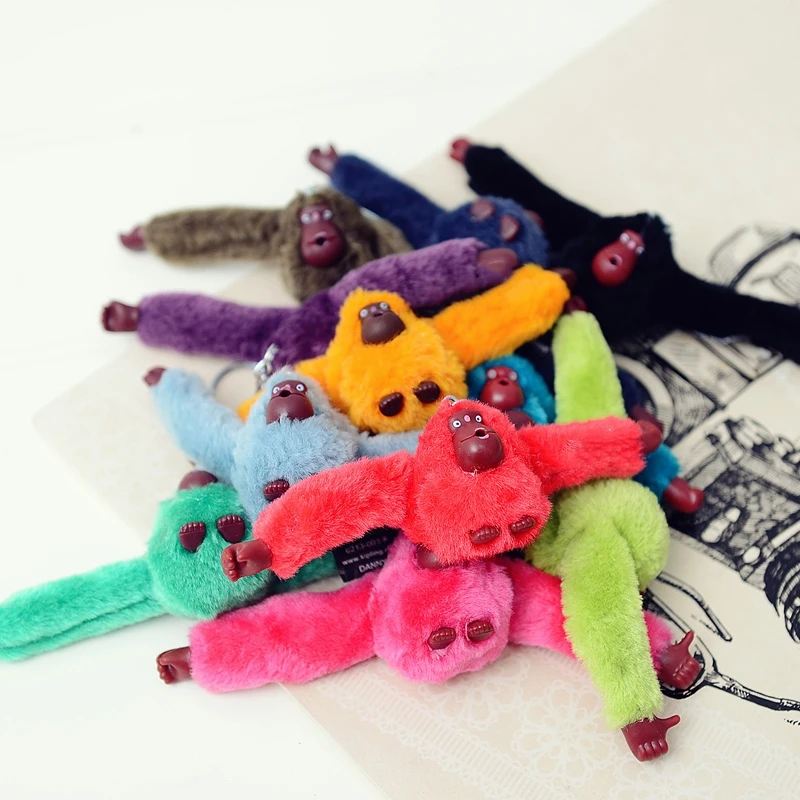 봉제 원숭이 열쇠고리, 봉제 오랑우탄 펜던트, 긴 팔 동물 열쇠고리, 고릴라 백팩 여성 가방 자동차 액세서리 장난감 선물