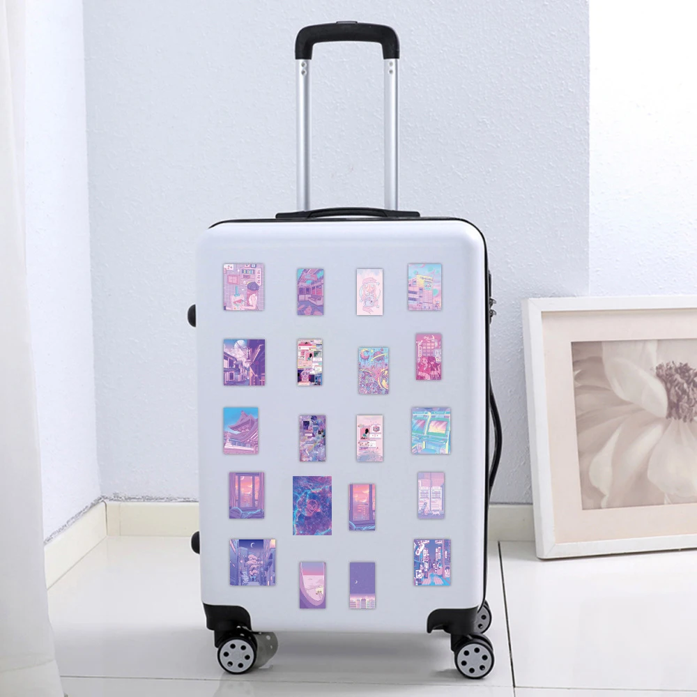 10/30/55pcs 귀여운 레이저 소녀 만화 미적 스티커 데칼 스크랩북 전화 노트북 가방 장식 스티커 어린이 장난감