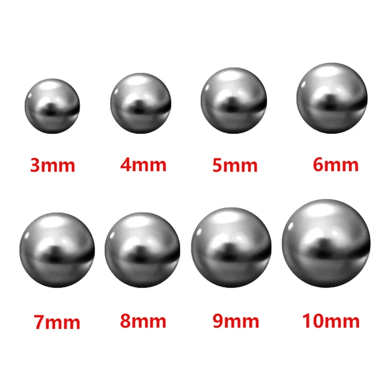 사냥 새총 다리미 볼 투석기 타격 강철 공 직경 3mm 4mm 5mm 6mm 7mm 8mm 9mm 10mm 볼베어링