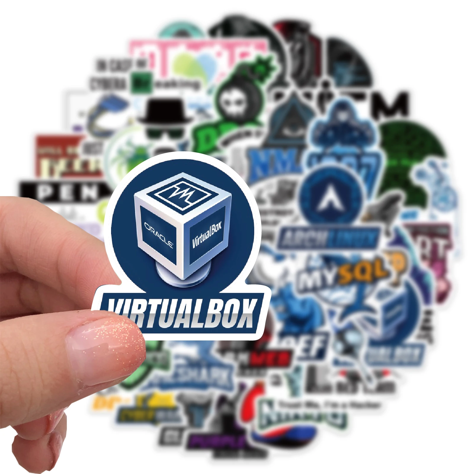 해커 프로그래밍 스티커 DIY 방수 노트북 휴대폰 스케이트보드 냉장고 기타 수하물 자동차 어린이 스티커 데칼 장난감, 50 개