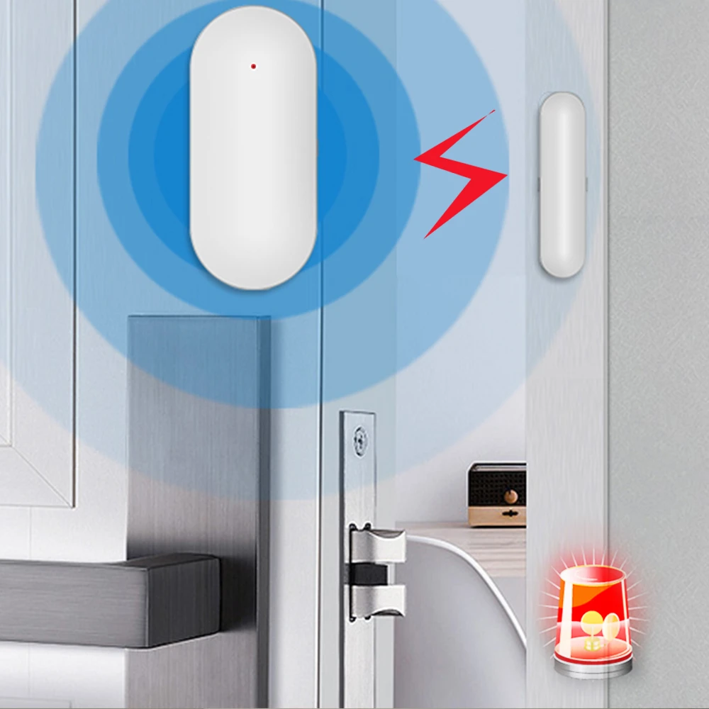 뜨거운 판매 무선 자기 문 및 창 센서 EV1527 코딩 모드 RF 433MHz 홈 보안 경보 시스템, 도난 경보 키트