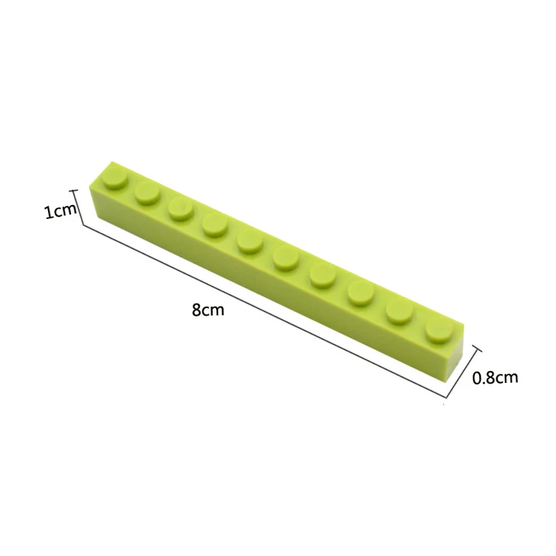 DIY 빌딩 블록 1x10 점 두꺼운 피규어 브릭 교육용 크리에이티브 사이즈, 어린이 브랜드 완구와 호환, 6111, 20 개