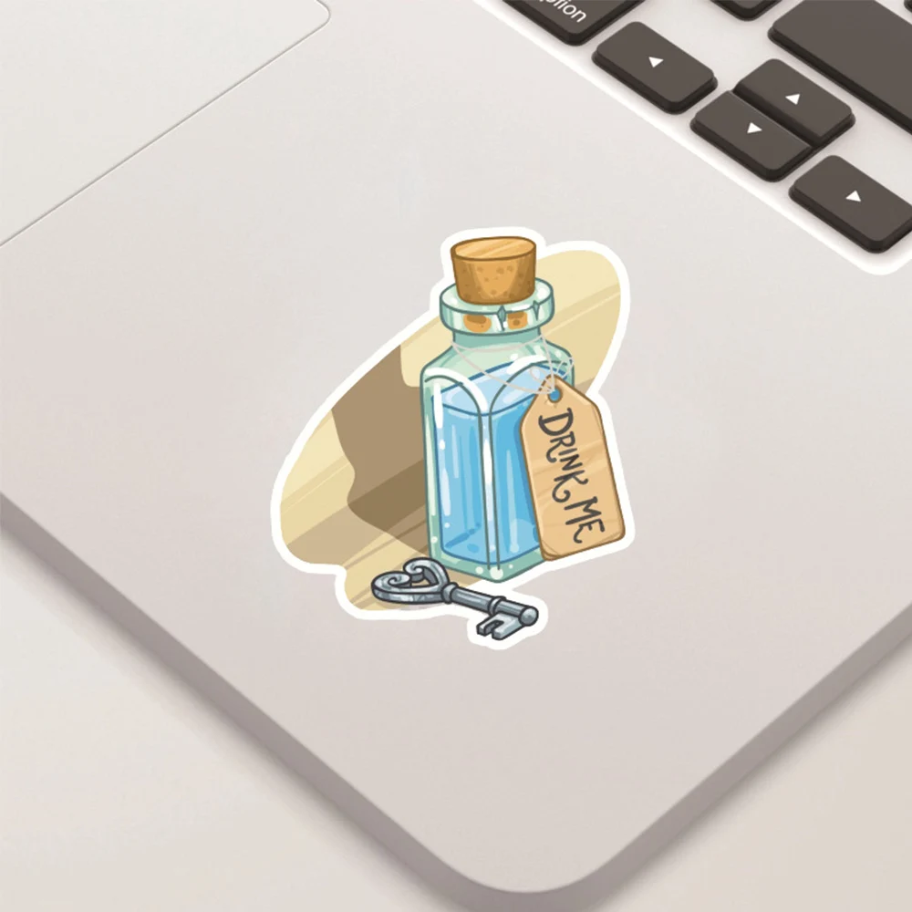 디즈니 영화 이상한 나라의 앨리스 스티커, 카와이 만화 데칼 그래피티 노트북 휴대폰 문구 스티커, 어린이 장난감, 10 개, 30 개, 50 개