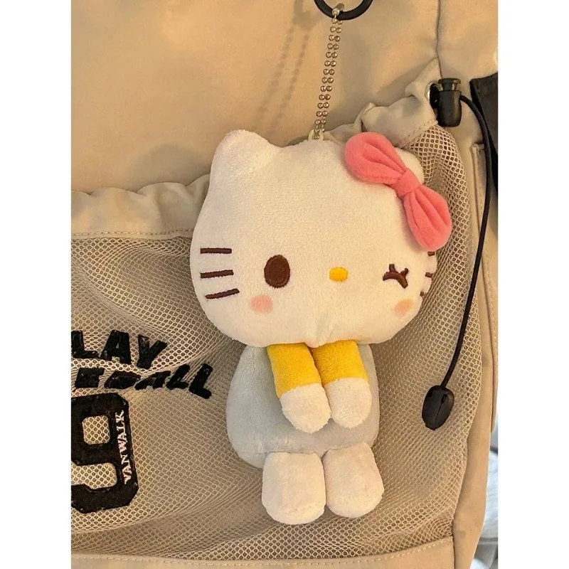 산리오 윙크 헬로 키티 봉제 펜던트, 귀여운 만화, 창의적인 말 없는 봉제 장난감 인형, 학교 가방 배낭 장식, 소녀 선물
