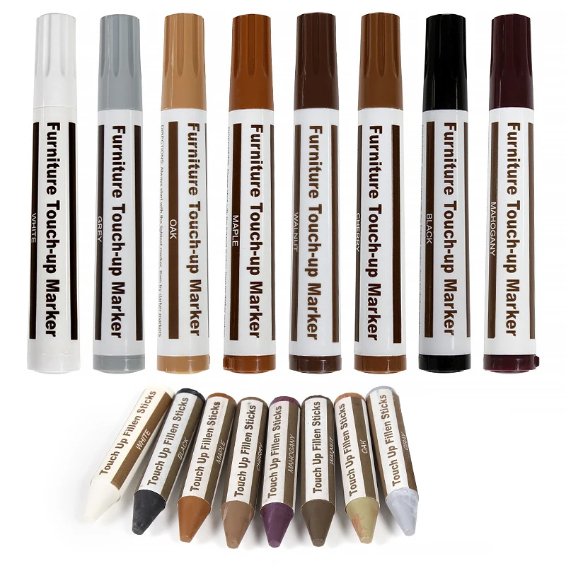 목재 가구 수리 펜, 터치 업 마커 및 필러 스틱, 목재 스크래치 복원 키트, 패치 페인트 펜, 목재 복합 수리