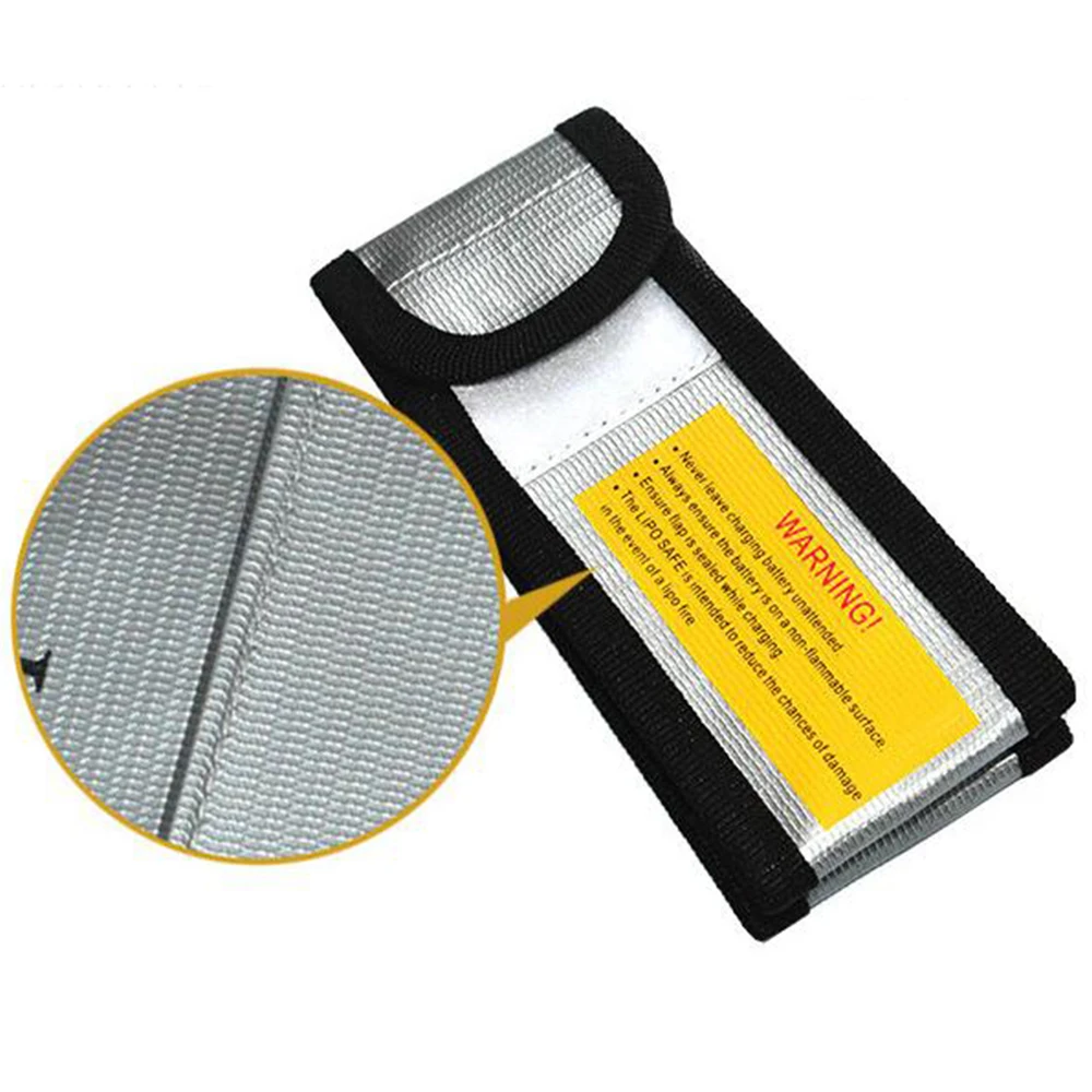 고품질 내화 및 방수 방폭 RC 리포 배터리 안전 가방, 안전 가드 충전 주머니 90*64*50MM