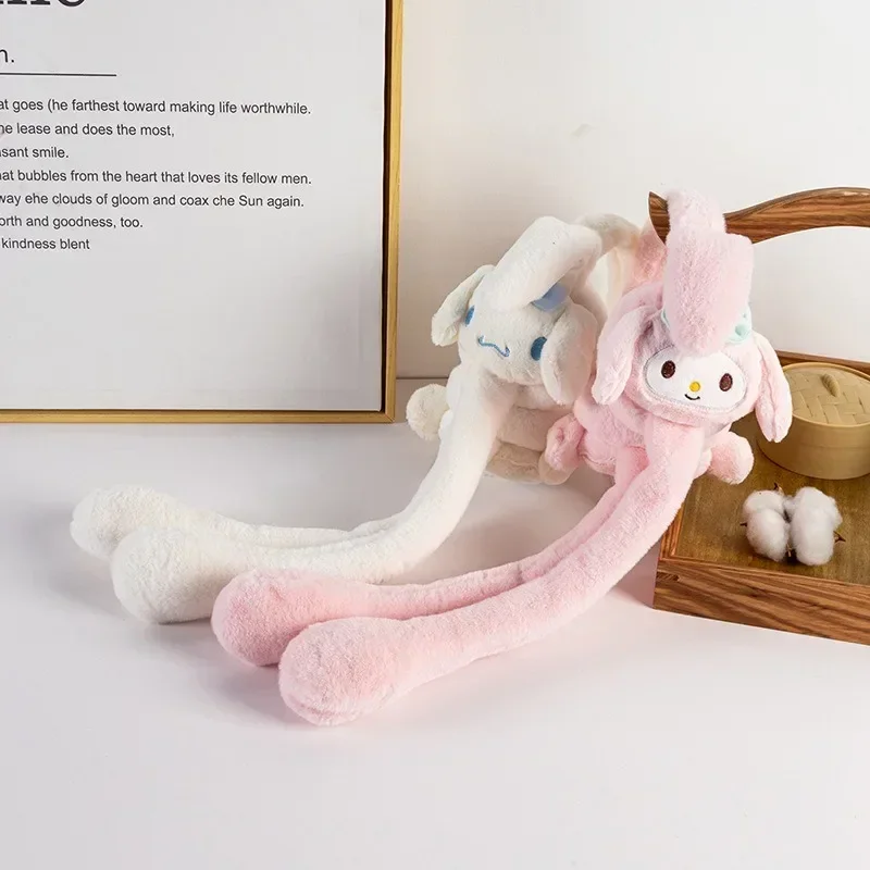 애니메이션 산리오 쿠로미 마이 멜로디 폼푸린 플러시 귀마개, 움직이는 귀가 있는 플러시 이어 워머, 겨울 따뜻한 동결 방지 귀마개, 신제품