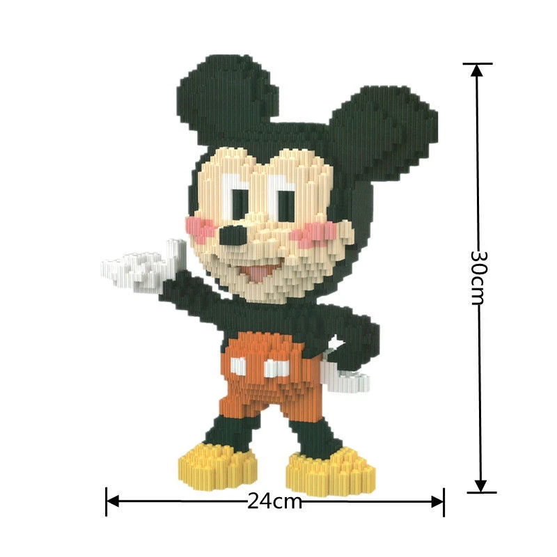 뜨거운 판매 성인 감압 시리즈 조립 된 빌딩 블록 스티치 미키와 미니 빌딩 블록 조립 완구