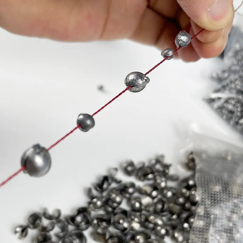 FTK 분할 샷 낚시 웨이트 싱커 키트, 라운드 탈착식 낚시 싱커 웨이트, 리드 샷 낚시 에그 싱커, 100 개