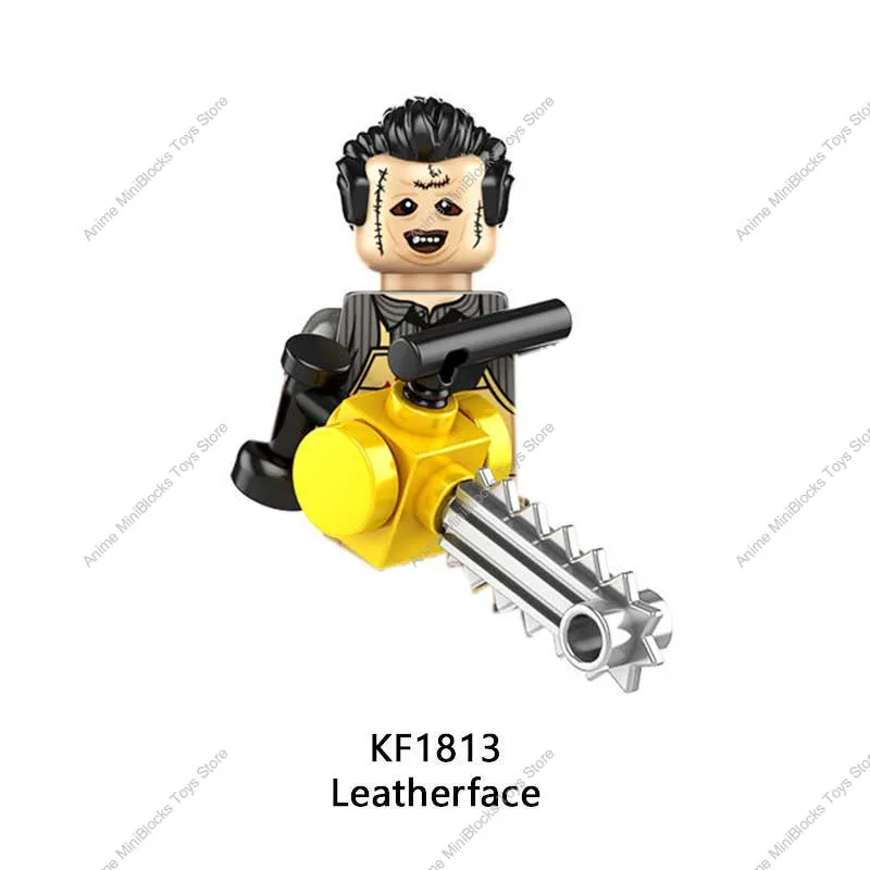 KF6173 할로윈 빌딩 블록 공포 잭 리퍼 정육점 제이슨 데스 레더 페이스 만화 미니 피규어, 액션 장난감 브릭 키즈