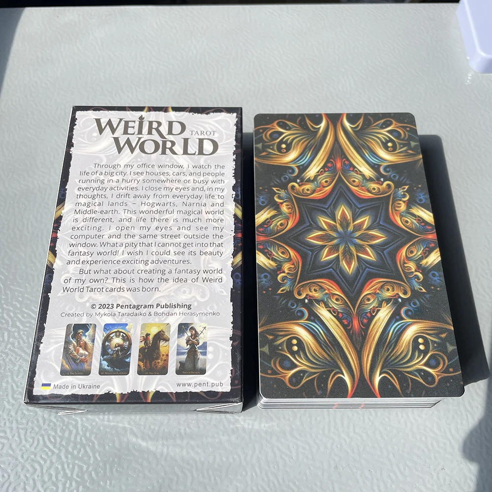 초보자용 타로 카드, 종이 안내서, 선지자 예언, 오라클 점술 타로 영어 버전, 350 GSM 종이, 12x7cm