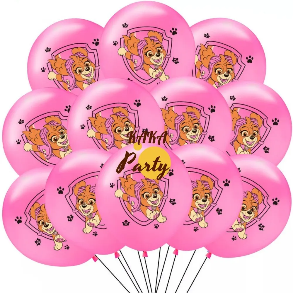 발 순찰 라텍스 풍선 파티 장식, 체이스 스카이 마샬 파티 풍선, 어린이 생일 파티 용품, 선물 장난감, 12 개