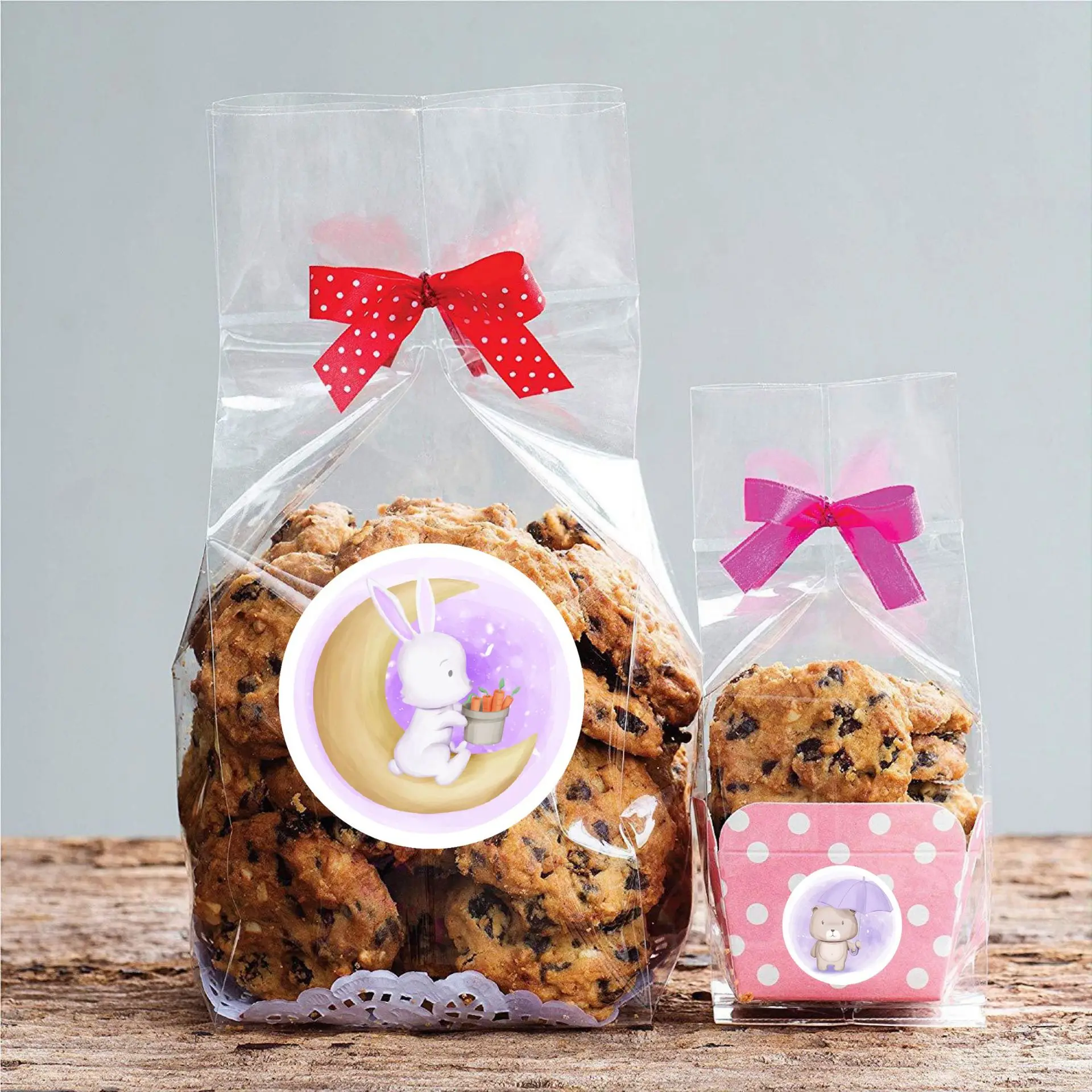 8 디자인 애니메이션 동물 라운드 스티커 만화 코끼리 하마 올빼미 토끼 문구 스티커 데칼 아이 장난감 선물, 100-500 피스