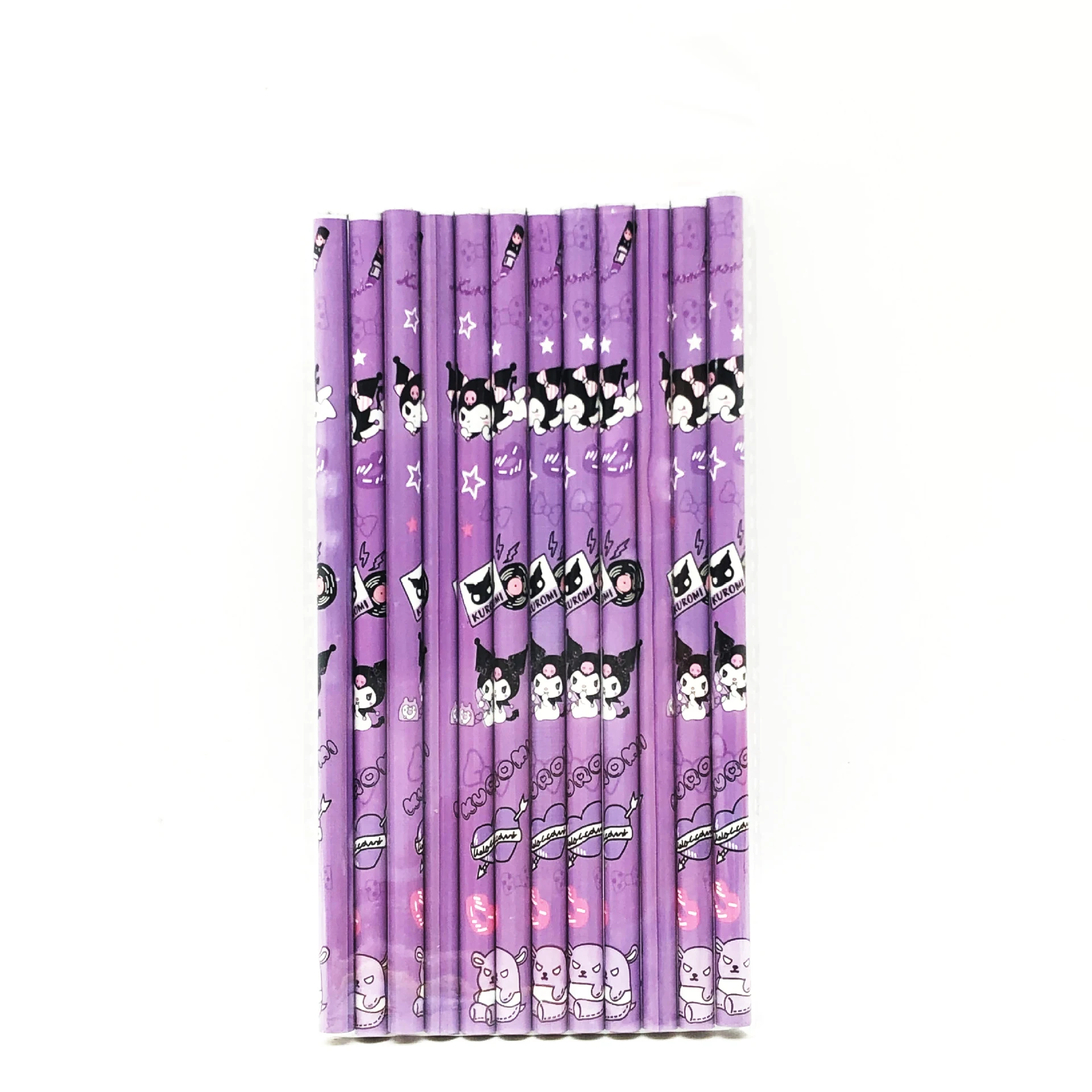 12 개 세트 산리오 연필 학생 문구 학생 애니메이션 내 멜로디 쿠로미 시나모롤 귀여운 실용 학용품 어린이 선물