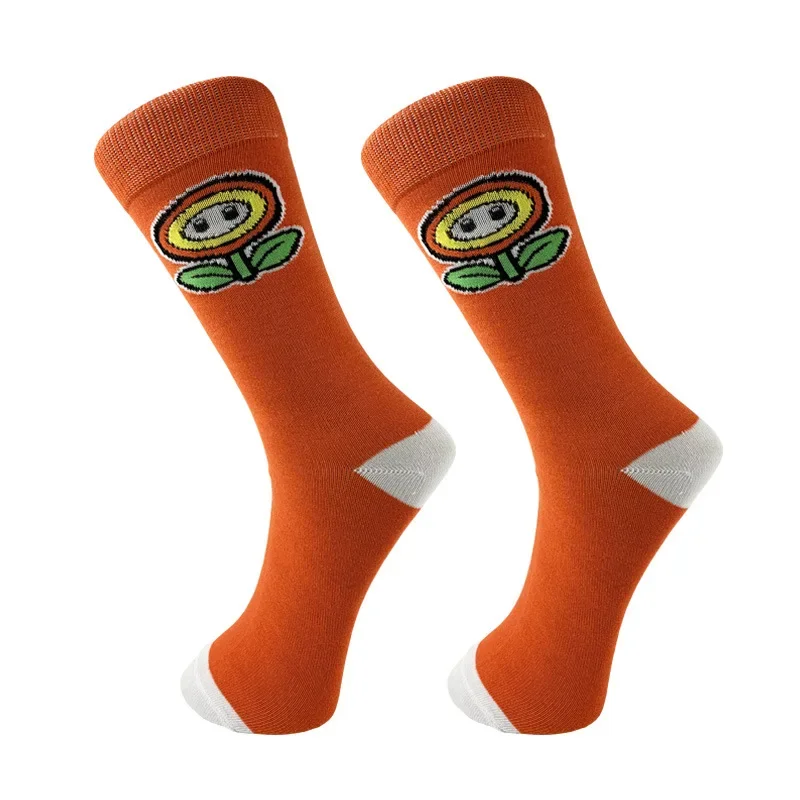 마리오 브라더스 애니메이션 만화 통기성 스포츠 양말, 재미있는 양말, 귀여운 패션, 귀여운 고품질 액세서리, 남녀 공용