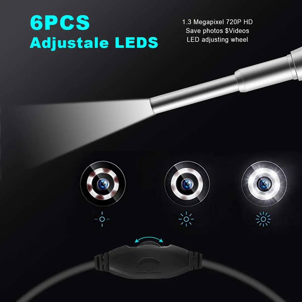 미니 의료용 내시경 카메라, 방수 USB 내시경 검사 카메라, OTG 안드로이드 폰 PC 귀 코 보어스코프, 3.9mm