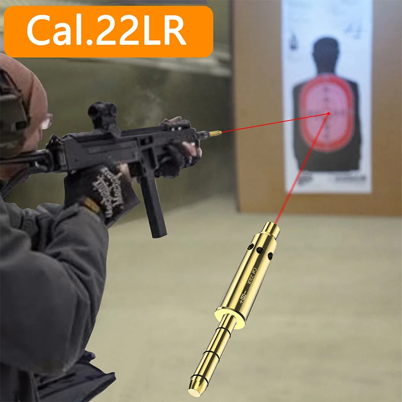 전술 레이저 보어 조준기 Cal.22LR 구경 레드 도트 레이저 조준기, 소총 글록 권총 에어소프트 총 무기 사냥 액세서리