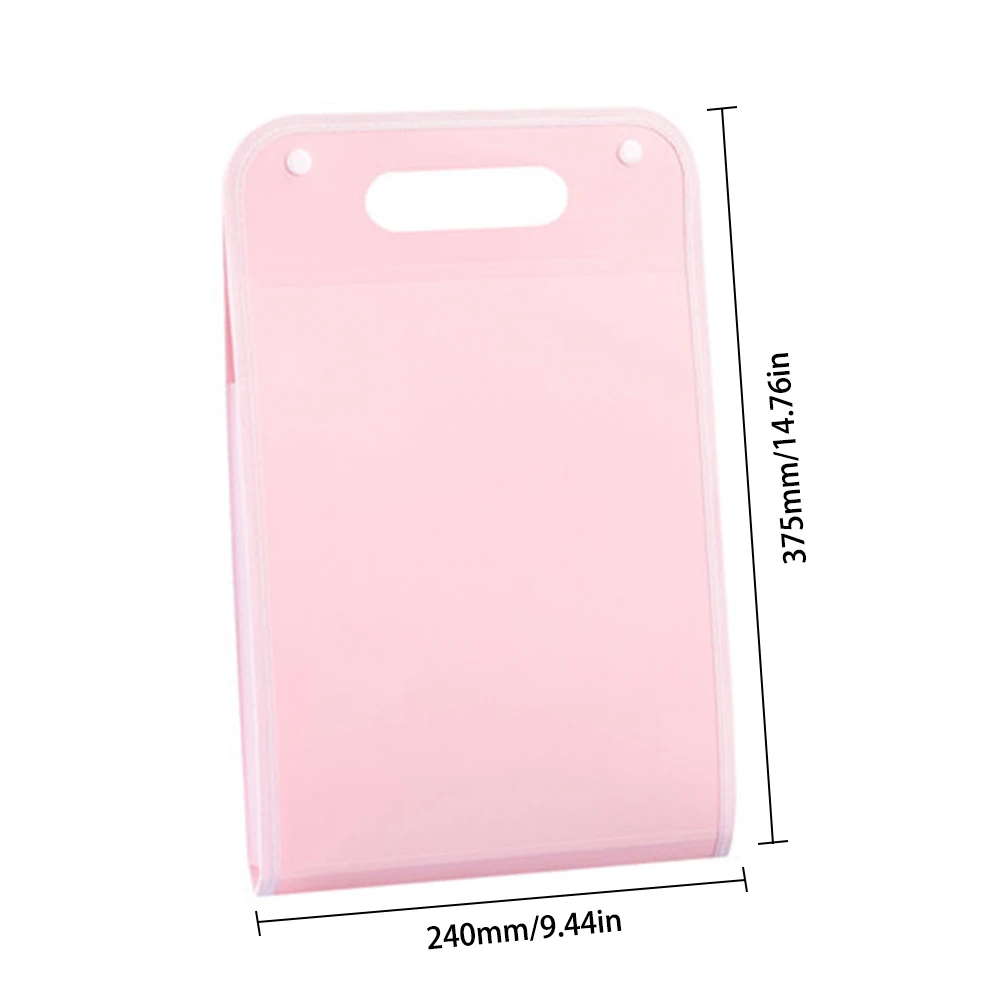 A4 마카롱 세로 핸드헬드 가방, A4 용지 파일 폴더, 대용량 다층 확장 저장 가방, 학생 폴더