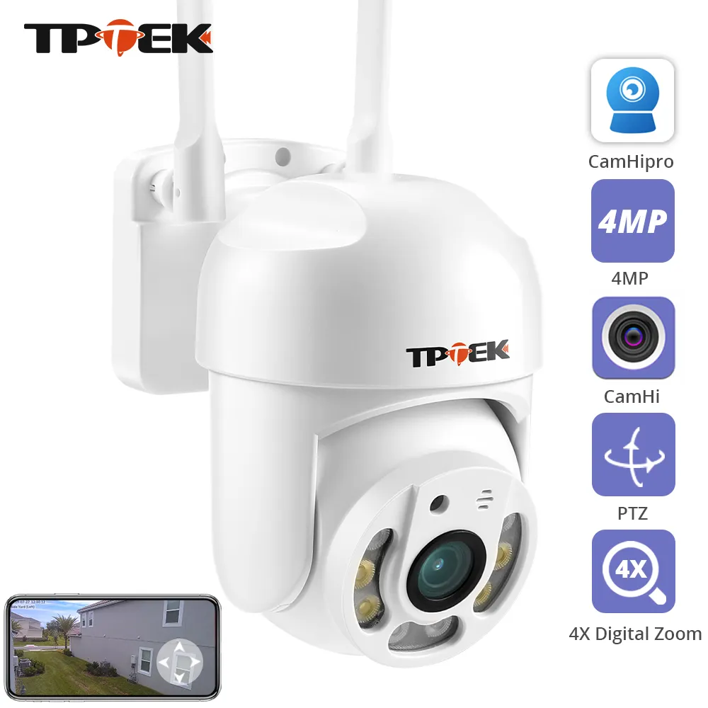 PTZ 와이파이 IP 카메라, CCTV 감시 보안 보호, 야외 4X 디지털 줌, 거리 CamHipro CamHi Camara, 4MP, 1080P title=PTZ 와이파이 IP 카메라, CCTV 감시 보안 보호, 야외 4X 디지털 줌, 거리 CamHipro CamHi Camara, 4MP, 1080P 