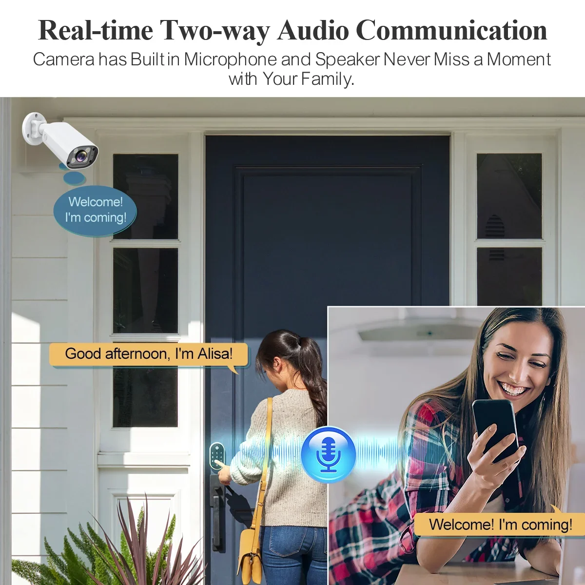 NVR POE CCTV 보안 카메라 시스템, 8CH IP 카메라 비디오 감시 키트, 8CH Nvr 오디오 야외 IP 카메라 xmeye 앱, 4K 8Mp