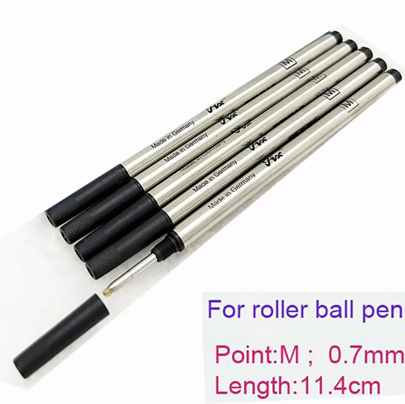 고급 MB 롤러 볼펜 리필 0.7mm, 블랙 블루, 학교 문구 액세서리, 부드러운 쓰기