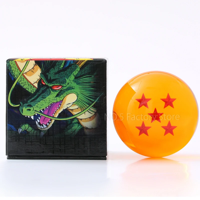 DBZ 크리스탈 볼 애니메이션 피규어, Shenron 소원 공, 코스프레 소품, 소장용 데스크탑 장식 완구, 7.6cm, 1, 2, 3, 4, 5, 6, 7 스타