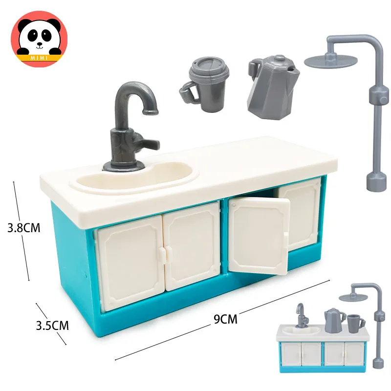 조립 미니 가구 여아용 큰 빌딩 블록, 하우스 장난감, 듀플로 액세서리, 교육용 선물 호환