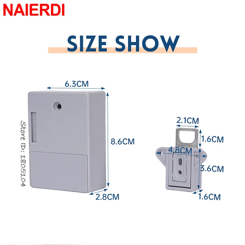 NAIERDI Invisible Sensor Lock EMID IC Card 서랍 Digital 캐비닛 지능형 전자 잠궜을 대 한 옷장 가구 하드웨어