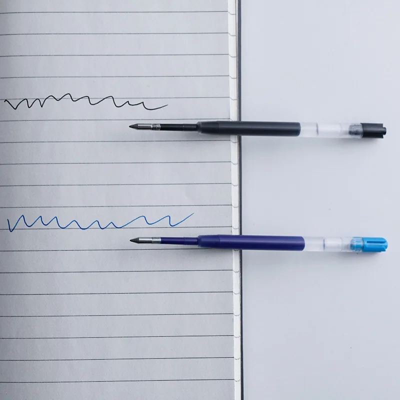 잉크 젤 펜 리필 L98mm 충전 교체 볼펜 중립 리필 금속 424 블랙 블루 오피스 스쿨 10 PCS