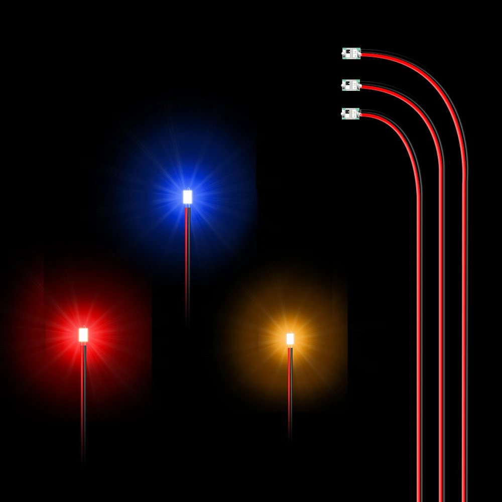 유선 칩 Led SMD 3V Led 램프 모형 훈련 전 납땜 마이크로 리츠, 20 개