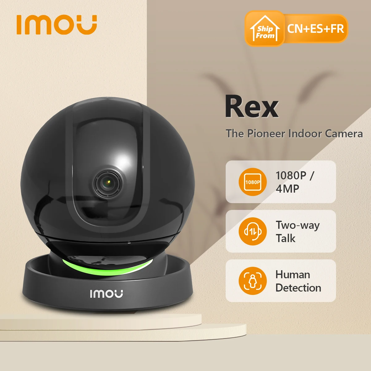 IMOU REX 실내 AI 인간 감지 카메라, 야간 투시경 PTZ 감시 카메라, 스마트 홈 와이파이 카메라, 2MP, 4MP title=IMOU REX 실내 AI 인간 감지 카메라, 야간 투시경 PTZ 감시 카메라, 스마트 홈 와이파이 카메라, 2MP, 4MP 