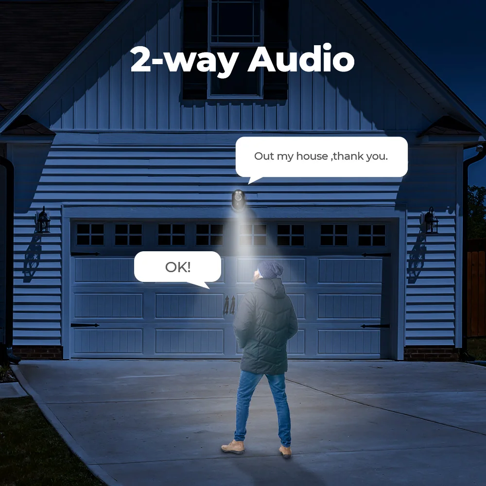 Reolink Argus B330 배터리 실외 카메라 2.4G/5Ghz WiFi 카메라 5MP 사람/자동차 감지 양방향 오디오 스포트라이트 스마트 홈 캠