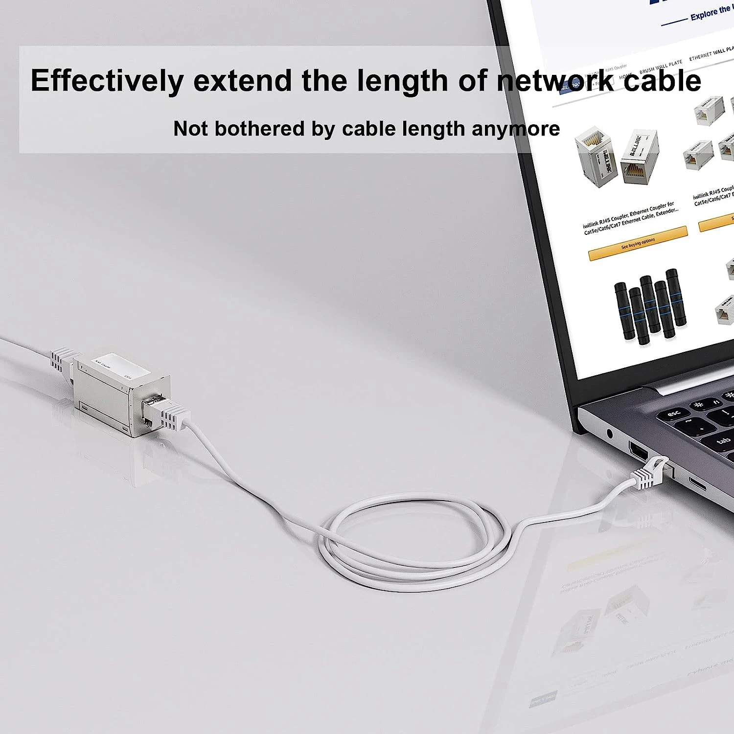 ZoeRax 차폐 RJ45 커플러, 인라인 이더넷 커플러, 암-암 이더넷 익스텐션 어댑터, Cat7, Cat6, Cat5e 이더넷 케이블