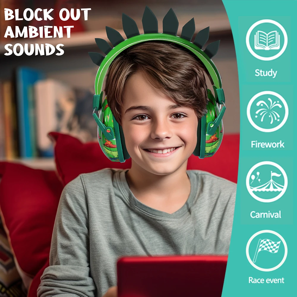어린이 귀 보호 안전 귀 머프 청력 보호대, 조절 가능한 소음 차단 헤드폰, 유아 자폐증 선물