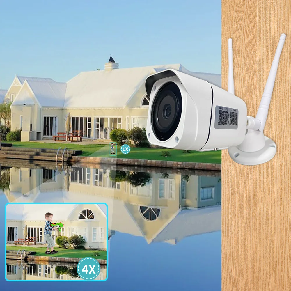 4G SIM 카드 IP 카메라, 5MP HD 야외 무선 와이파이 보안 총알 카메라, 1080P 비디오 감시 CCTV, 금속 P2P IP66 Camhipro